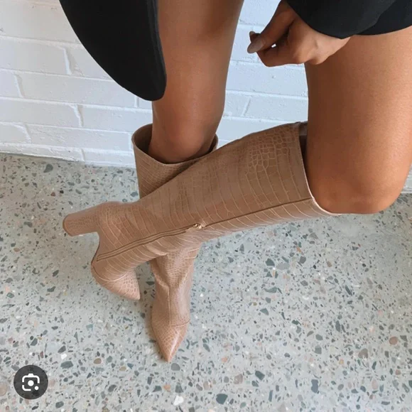 Billini Mila nude croc boot size 9 - Picture 2 of 6